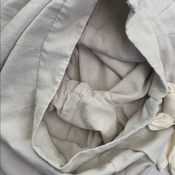 L’Academie Mina High Waist Linen Blend Pants Nude - Picture 10 of 12